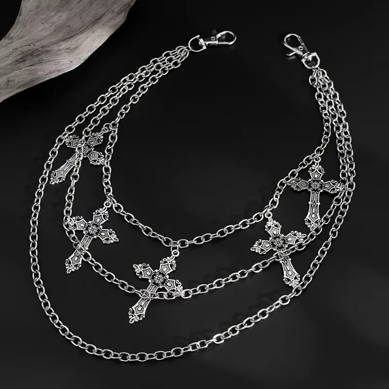 Body Jewelry Types - Modny punkowy metalowy łańcuszek do spodni,