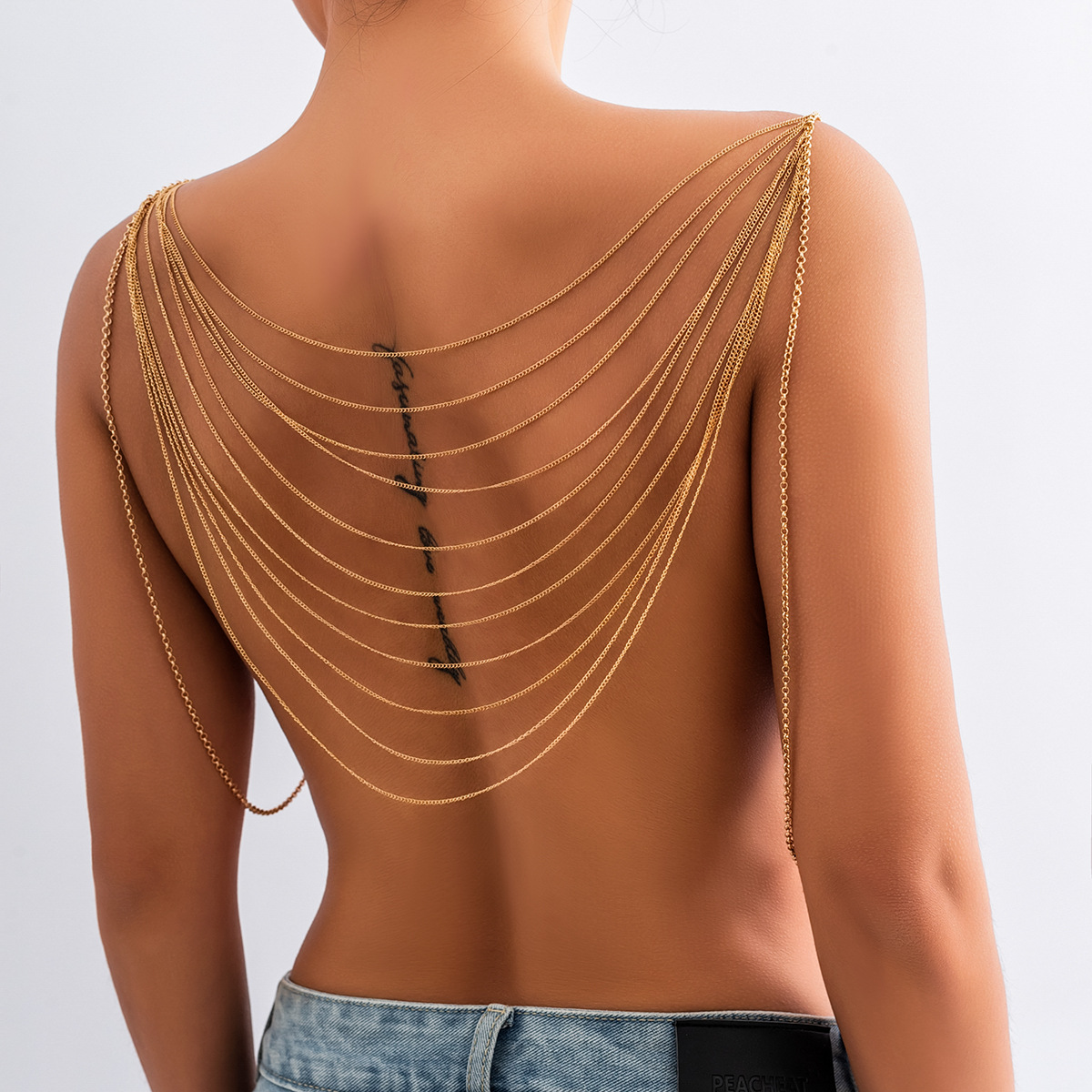 Body Jewelry Types - Klasyczny wielowarstwowy łańcuszek z frędzlami Kobiety