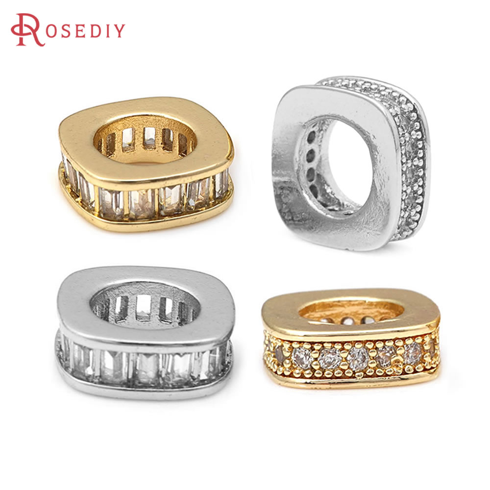 Body Jewelry Diy - Koraliki dystansowe z mosiądzu i cyrkonu