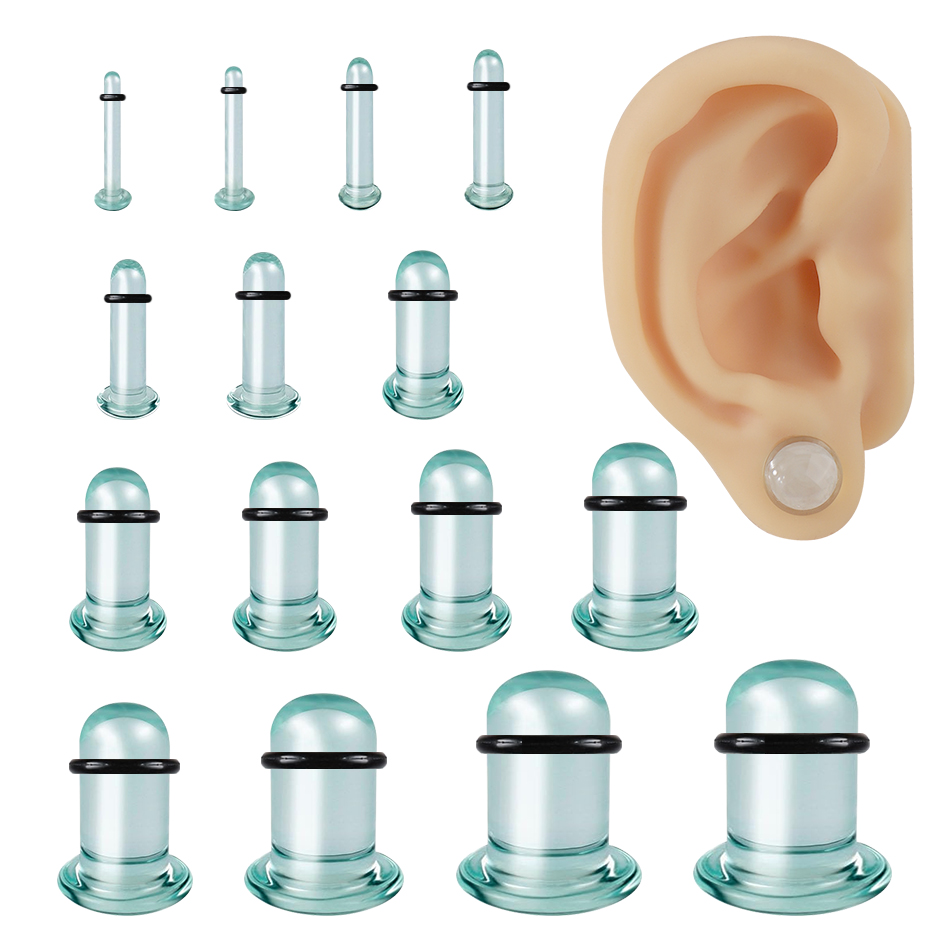 Body Jewelry Tunnels - 1 para szklane tunele do uszu