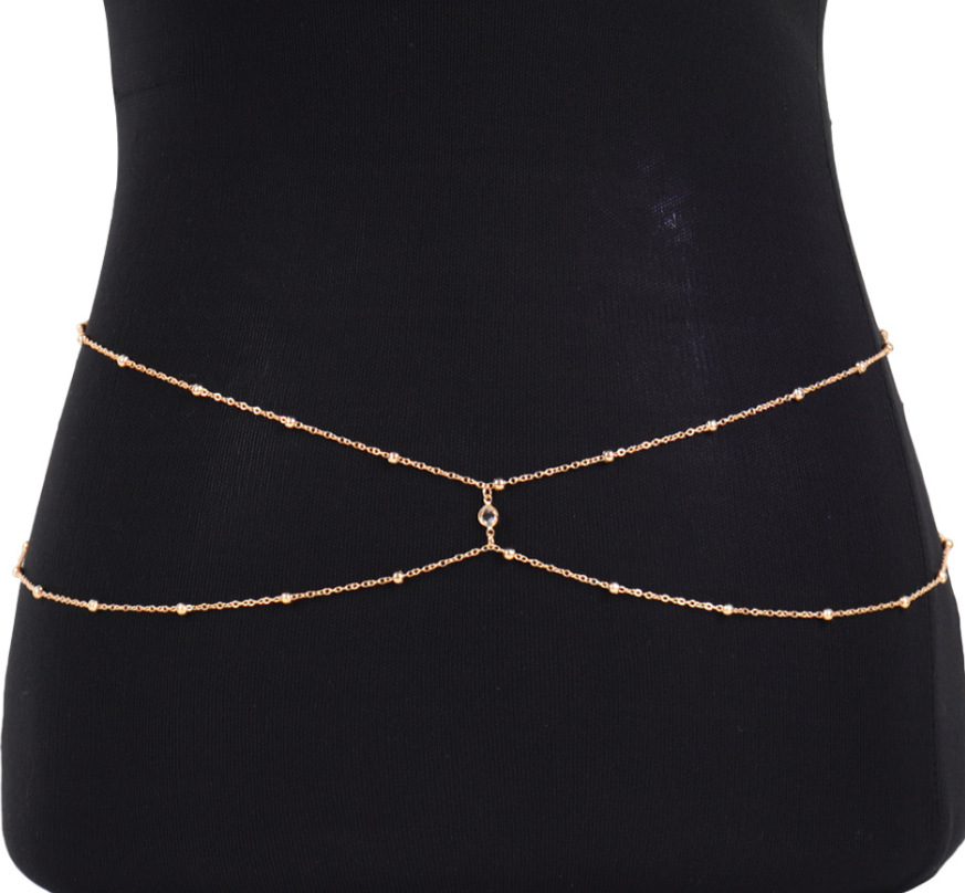 Clear Rhinestone Beaded Belly  – Body Jewelry Types recenzja i cena