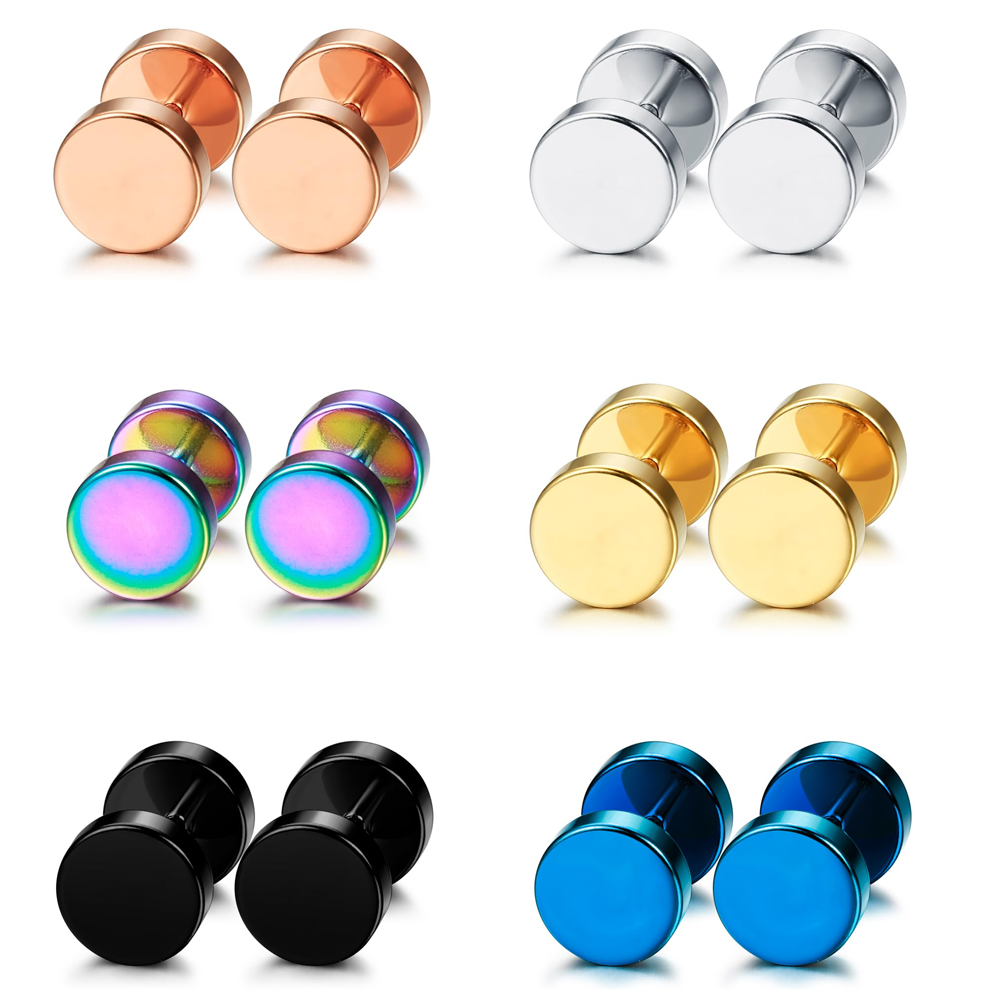 1 para/6 par sztyfty ze stali  – Body Jewelry Tunnels recenzja i cena