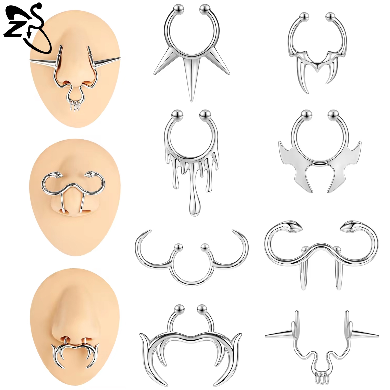 ZS 1 Piece Punk Stlye Fake Sep – Body Jewelry Tunnels recenzja i cena